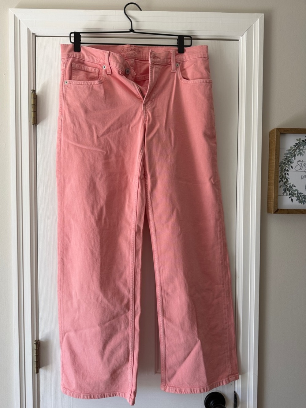 Arizona Jean Company Juniors Coral Pink High-Rise Jeans